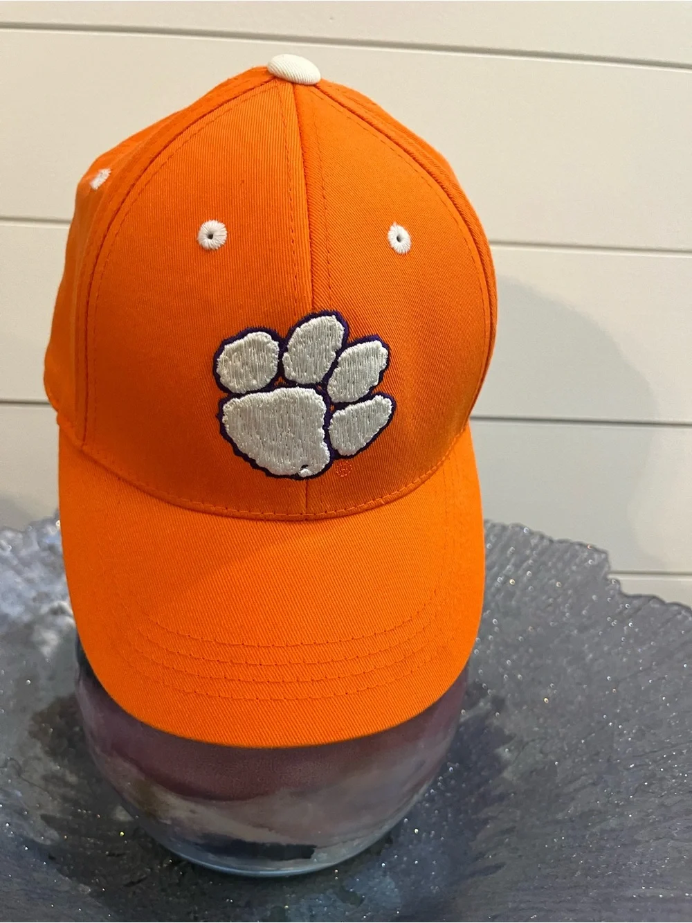 Kids Clemson Orange Paw Print Baseball Cap - Youth Hat